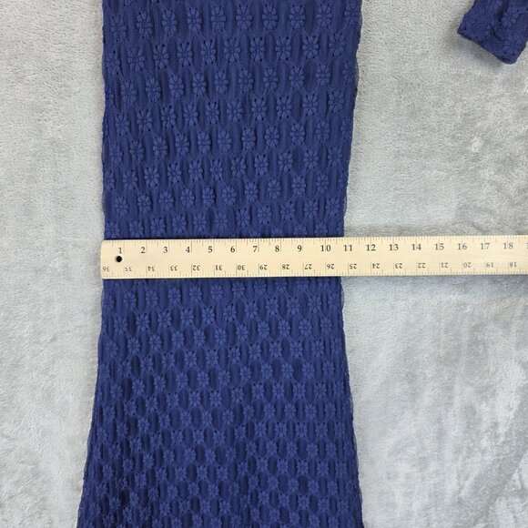 Bardot Dress Womens US 6 Navy Adoni Lace Midi Long Sleeve Floral Evening Formal - Picture 6 of 15